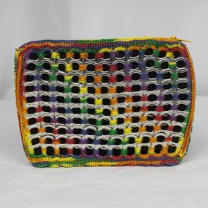 Handmade Rainbow Soda Tab Crocheted Bag